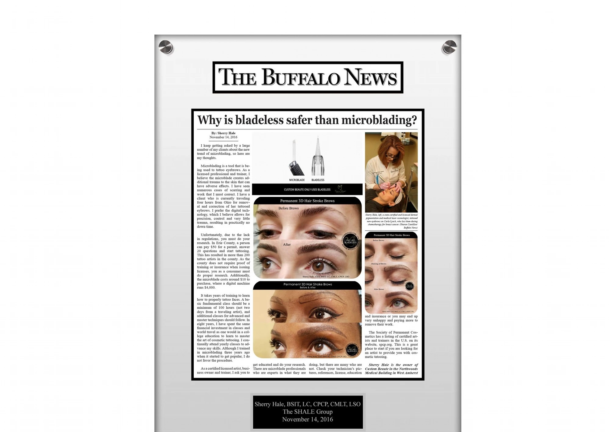 The Buffalo News — Why is bladeless safer than microblading? — by Sherry Hale